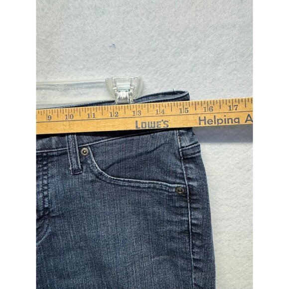 Merona Womens Bootcut Dark Wash Denim Jeans Mid-Rise Stretch Cotton Blend 8 REG - Picture 5 of 10